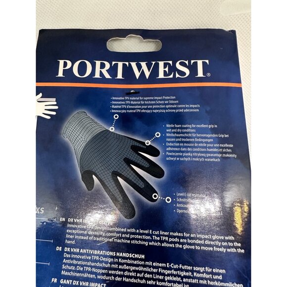 Portwest DX VHR Impact Gloves EU 9 L Orange Green Black Ultimate Protection Cut - Picture 8 of 10